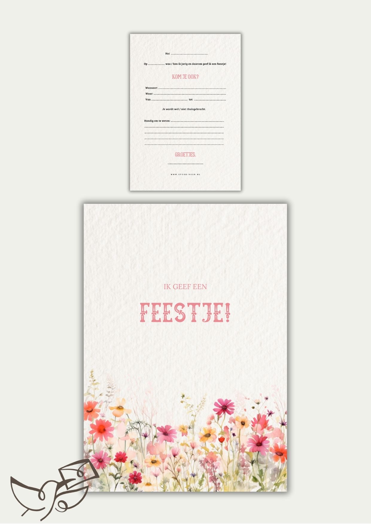 Feestjeskaarten website + dubbele kaarten + salekaarten