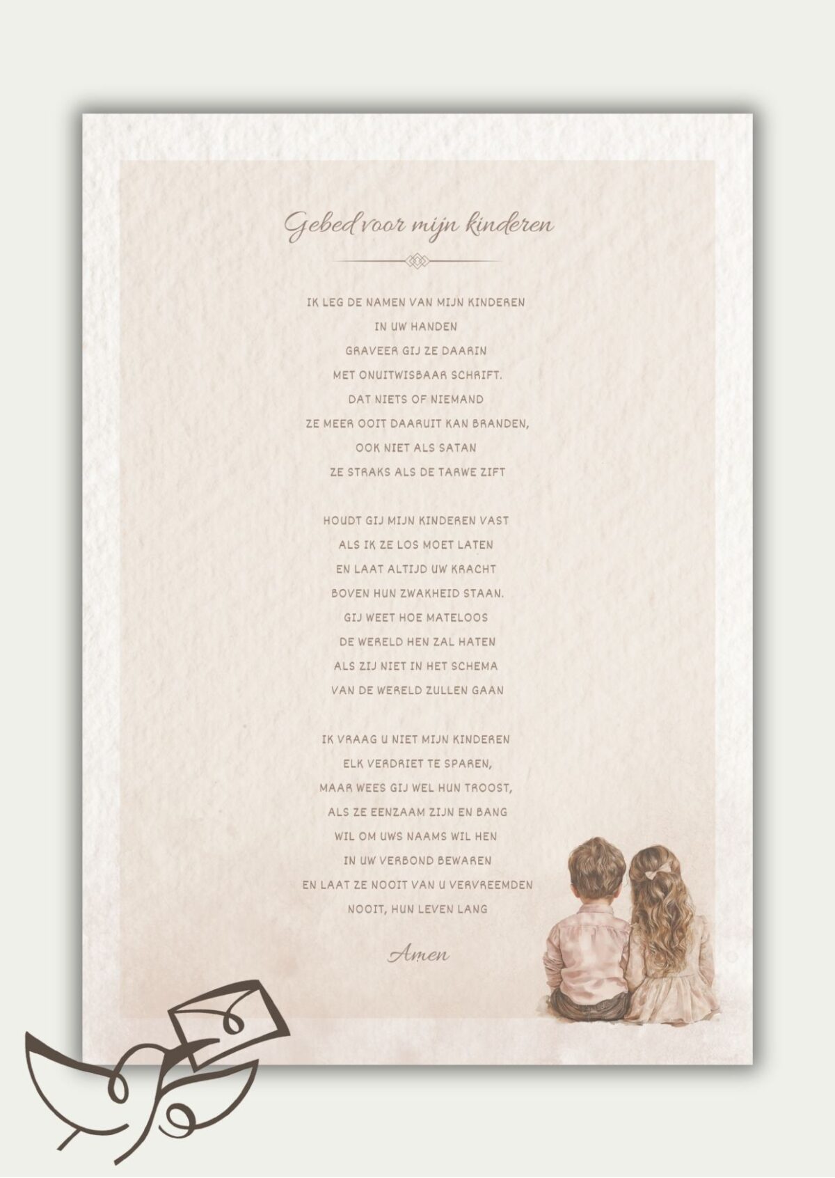 A4 Poster gebed voor mijn kinderen