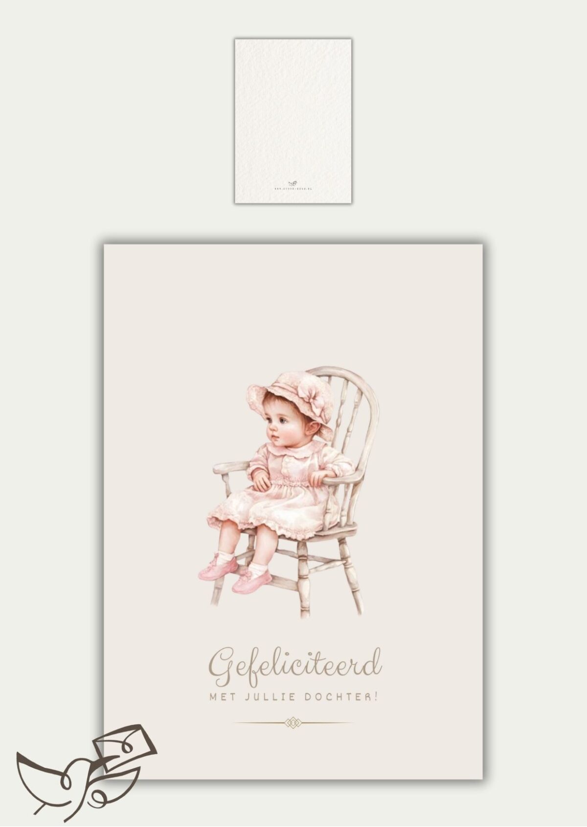 Kaart gefeliciteerd dochter klassiek meisje