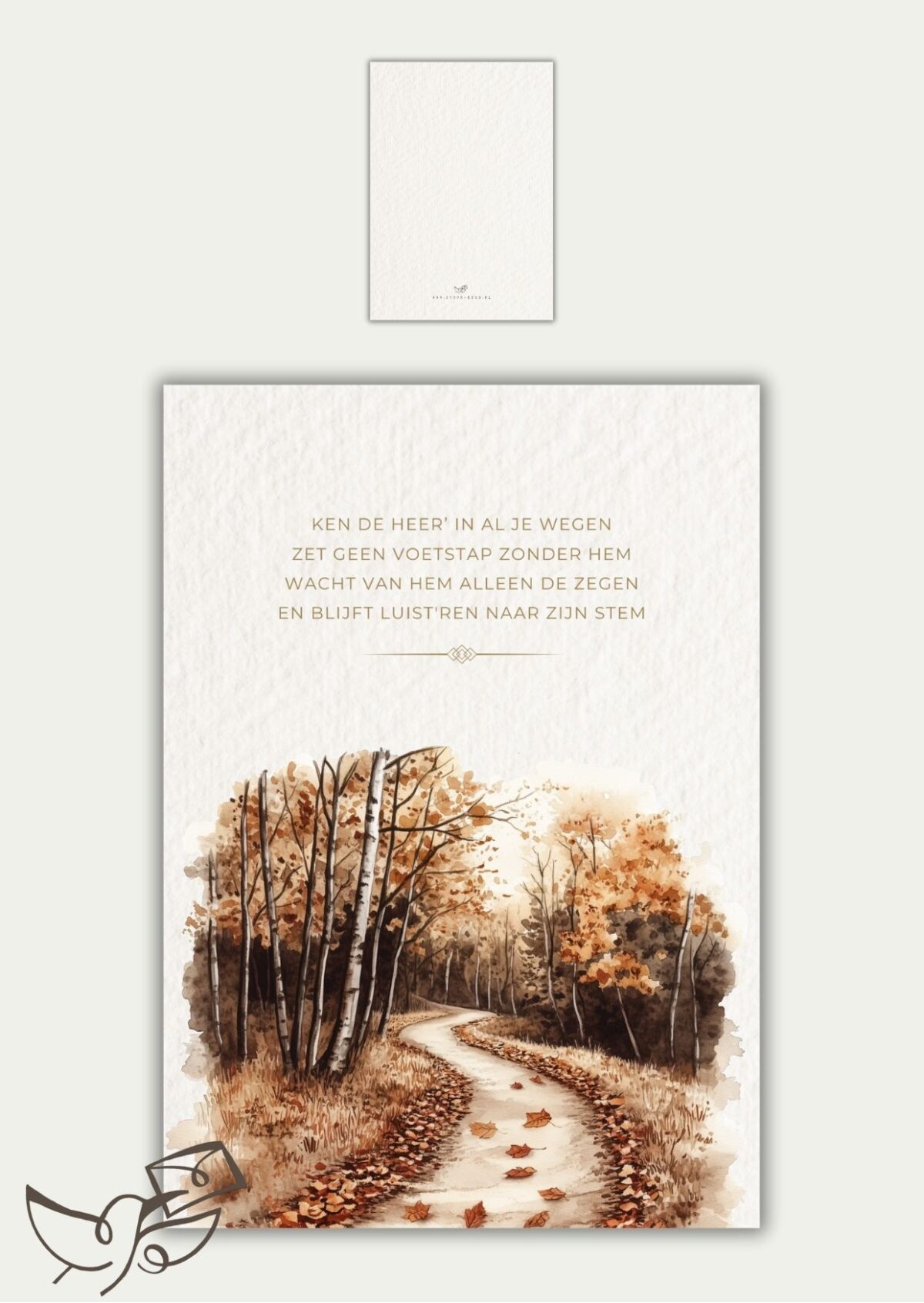 Kaart tekst ken de Heer’ in al je wegen