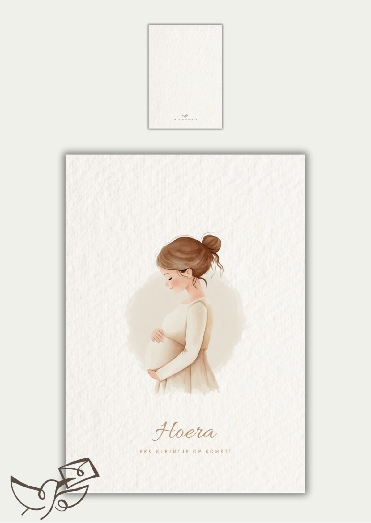 Kaart hoera een kleintje op komst buik