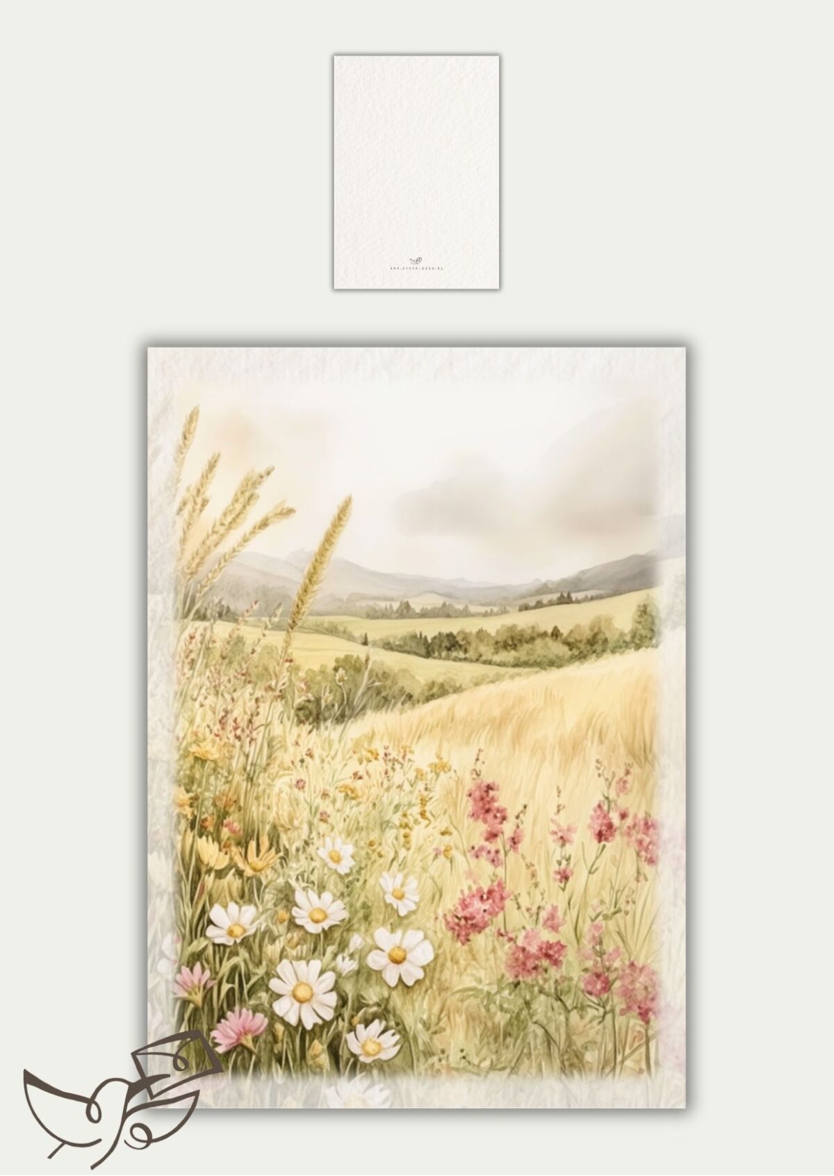 Vintage landschap bloemen