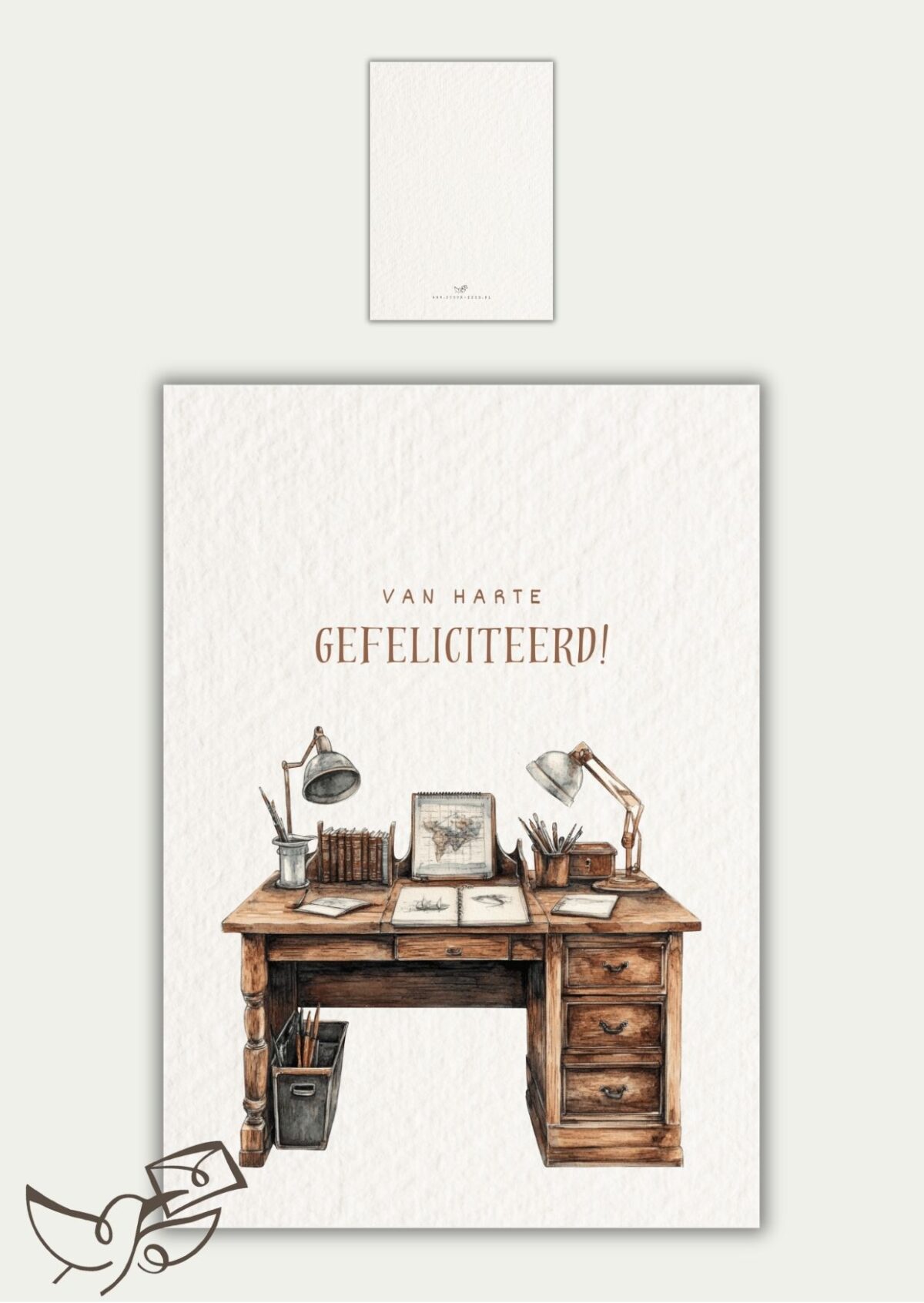 Gefelicteerd bureau hout