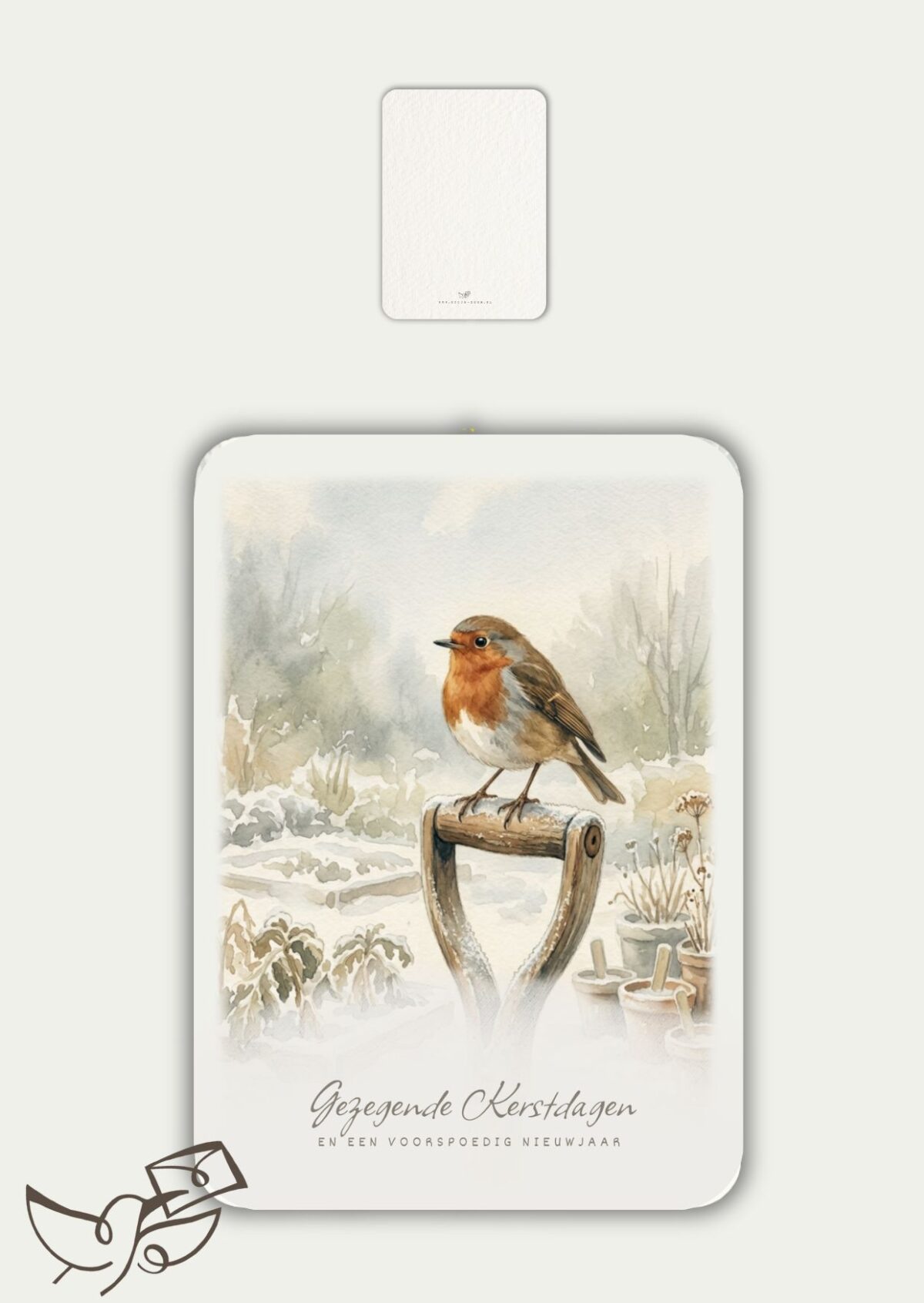 Gezegende Kerstdagen vogel op schep