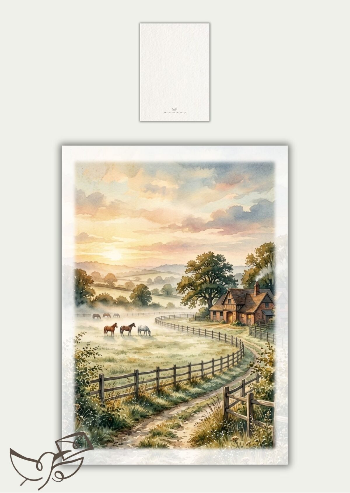 Blanco weiland paarden mist