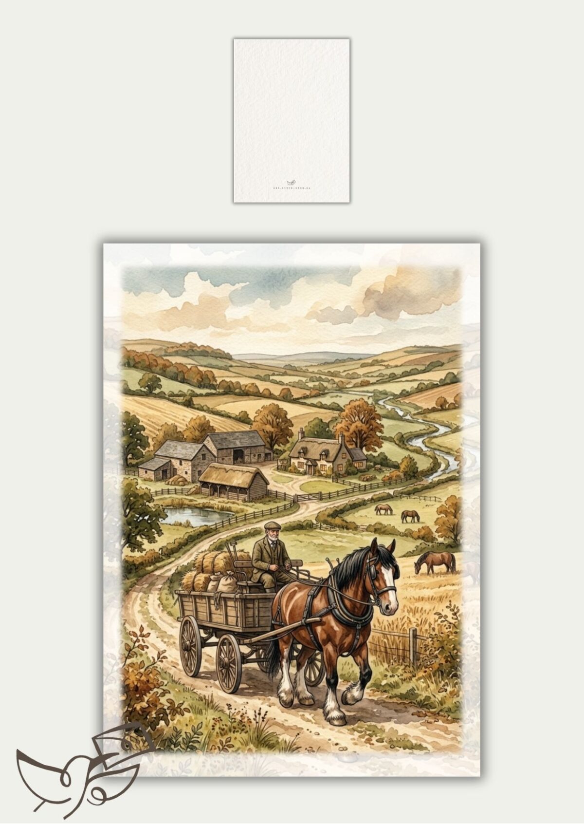 Blanco paard en wagen